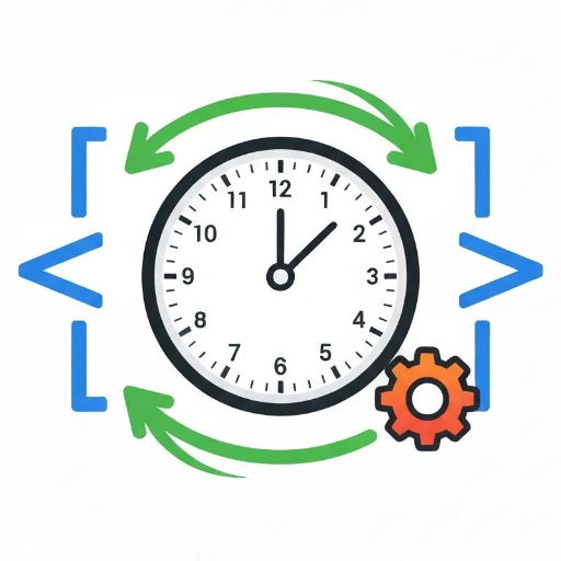 UnixConverter Logo - Clock with Unix epoch hands, terminal brackets, and conversion arrows